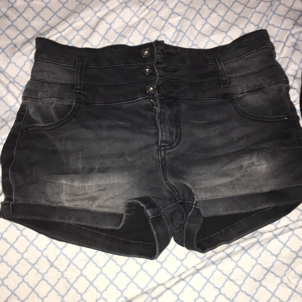 Black high waisted shorts